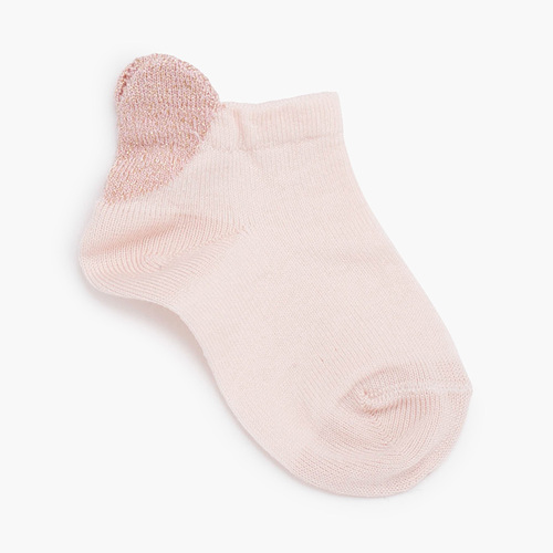 Invisible socks lurex heart Nude