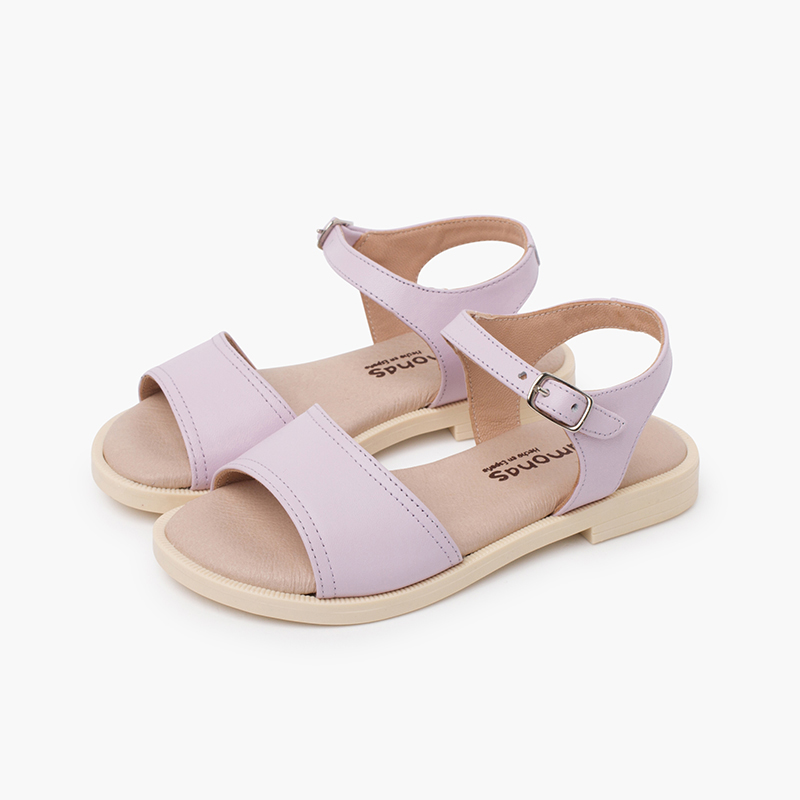 Low-cut upper leather sandals Lavanda