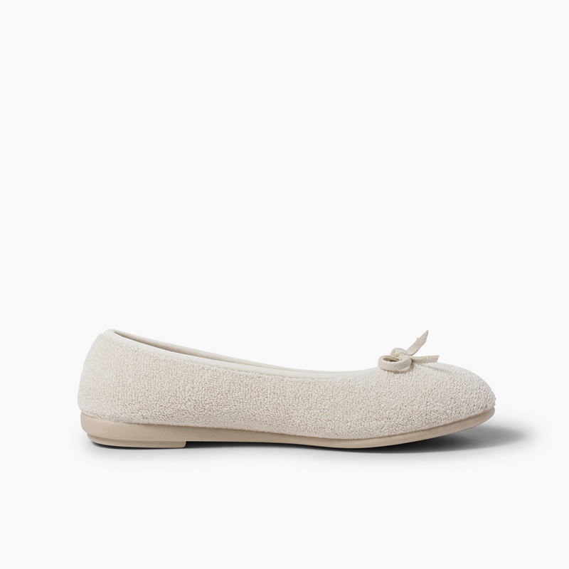 Girls Ballet Pumps Slippers Off-White