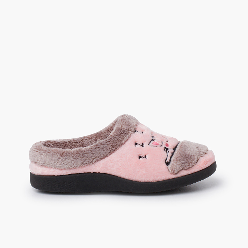 Bicolour House Clogs cat Pink