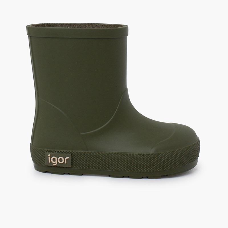 Soft-soled Wellies for Children Khaki