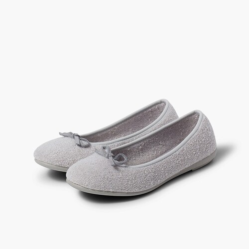 Girls Ballet Pumps Slippers Grey