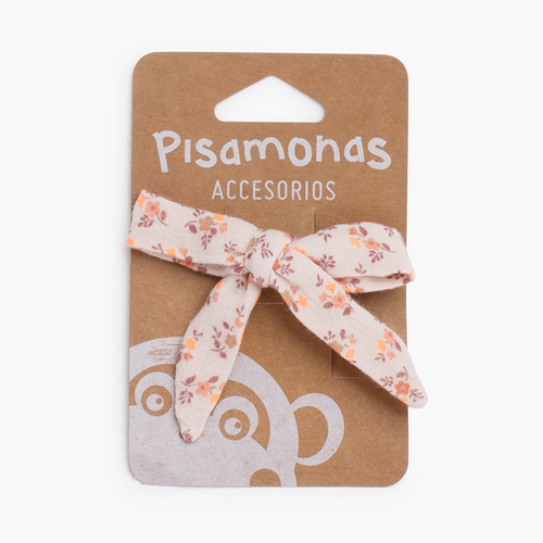 Liberty hair bow duckbill  Peach