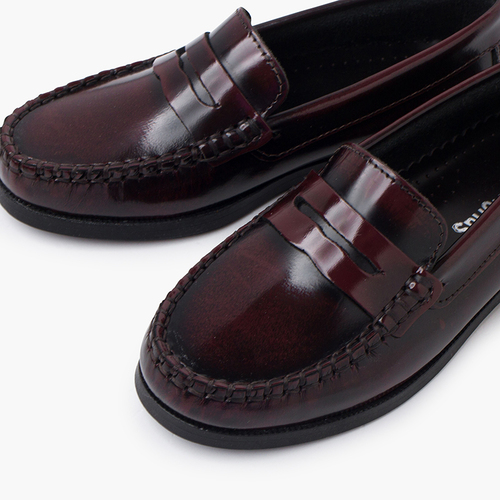 Soft nappa leather loafers Burgundy