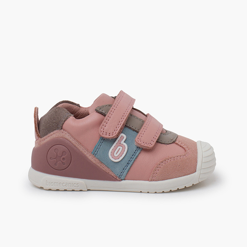 Biomecanics Girls' trainers double Hook-and-Loop Pink