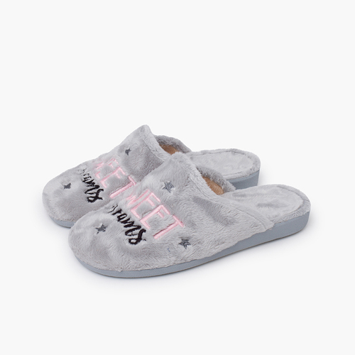Slippers clog message Grey