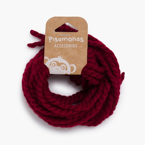 Fine wool hair laces Burgundy