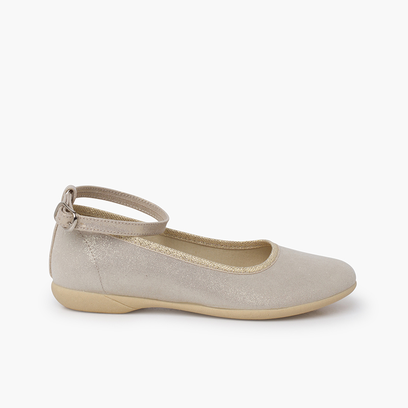 Pearly shine gilda ballet flats Champagne