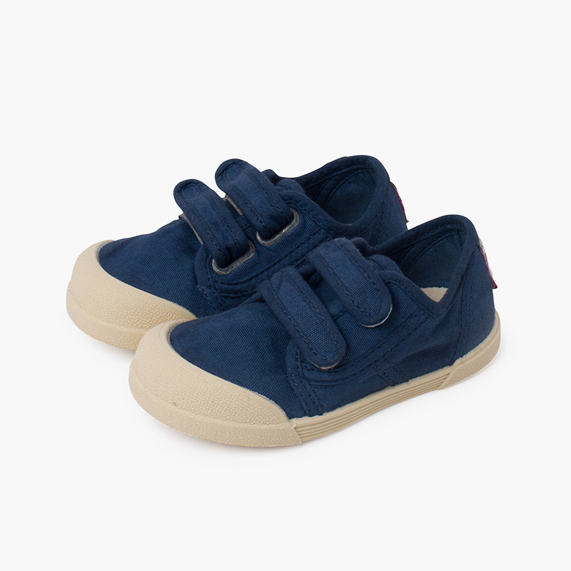 Barefoot toe trainers with hook-and-loop closure Navy Blue