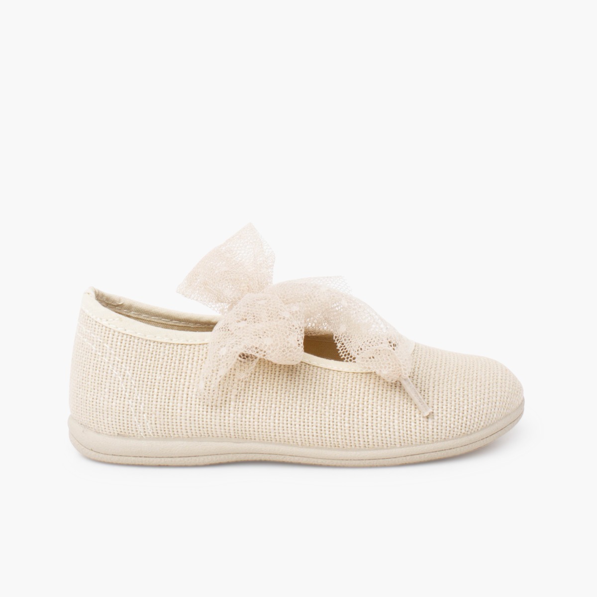 Mary janes plumeti tulle ribbons Off-White