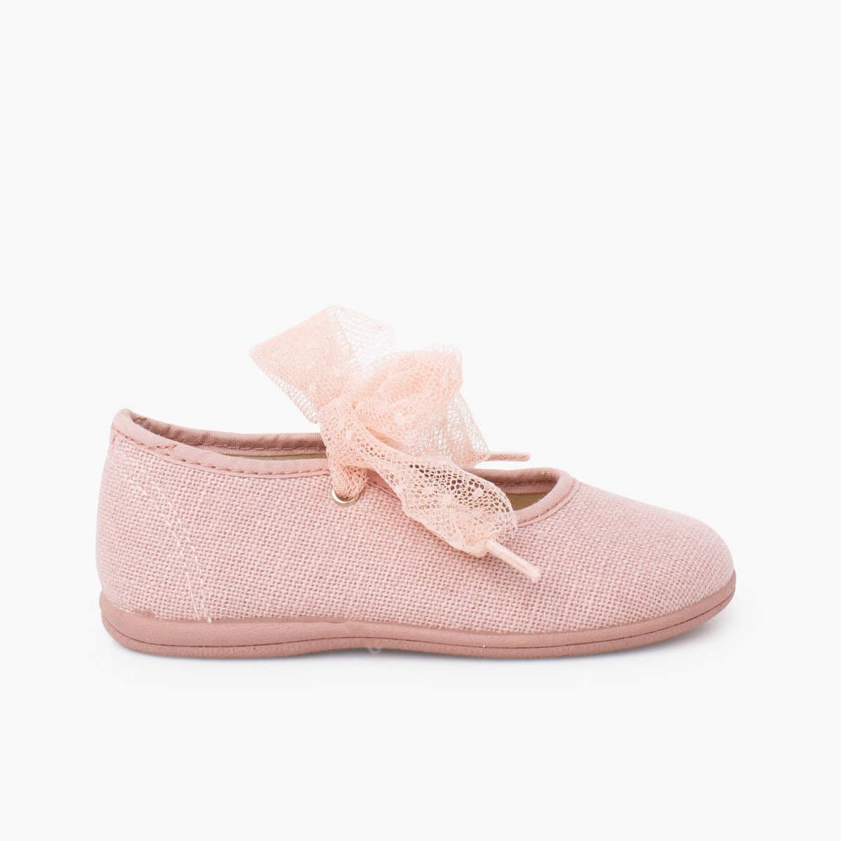 Mary janes plumeti tulle ribbons Pale Pink