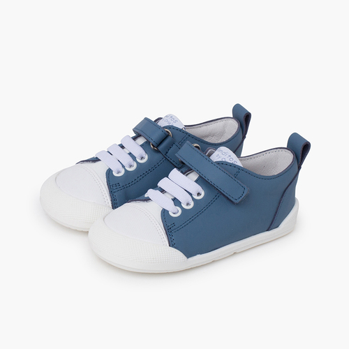 Blanditos lace-up and hook-and-loop sneakers Blue