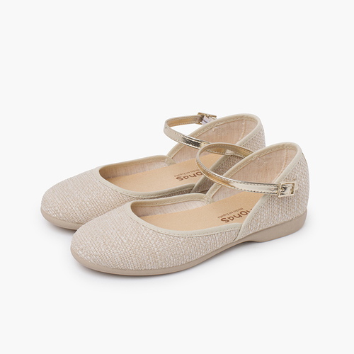 Low-cut linen mary janes metallic coloured bracelet Off-White