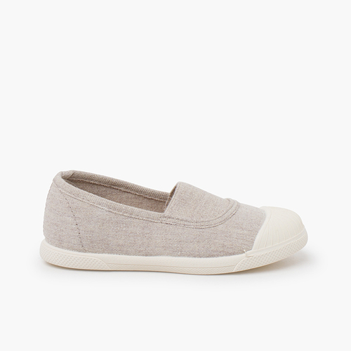 Slip-on trainers elastic rubber toe Stone