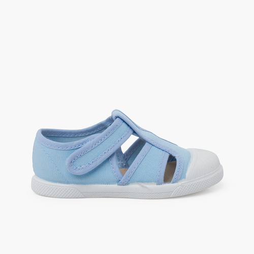 Soft canvas sandals for children Sky Blue