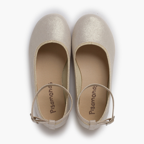 Pearly shine gilda ballet flats Champagne