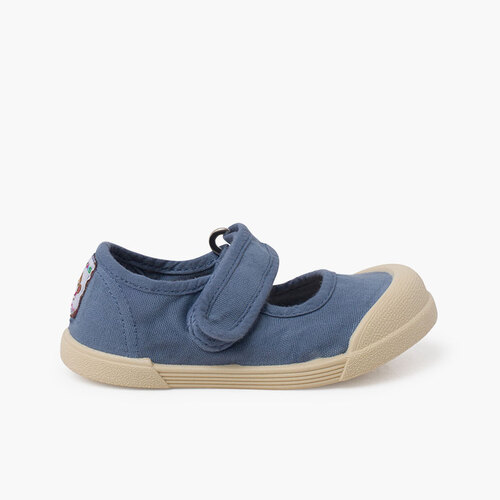 Barefoot canvas mary janes Blue
