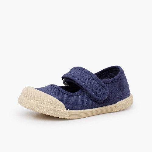 Barefoot canvas mary janes Navy Blue