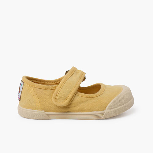 Barefoot canvas mary janes Mustard