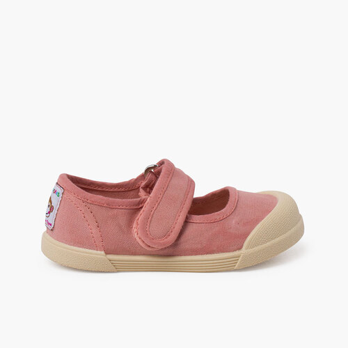 Barefoot canvas mary janes Old Rose