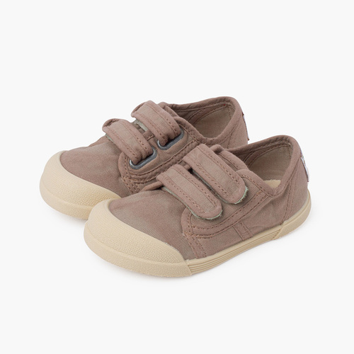 Barefoot toe trainers with hook-and-loop closure Cocoa