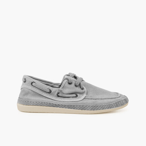 Boat shoes large sizes washed canvas Niebla