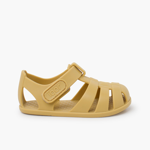 Thin sole Nemo jelly sandals hook-and-loop closure Dijon