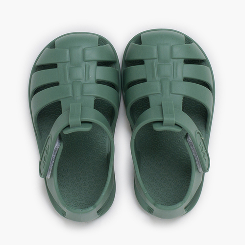 Thin sole Nemo jelly sandals hook-and-loop closure Sage