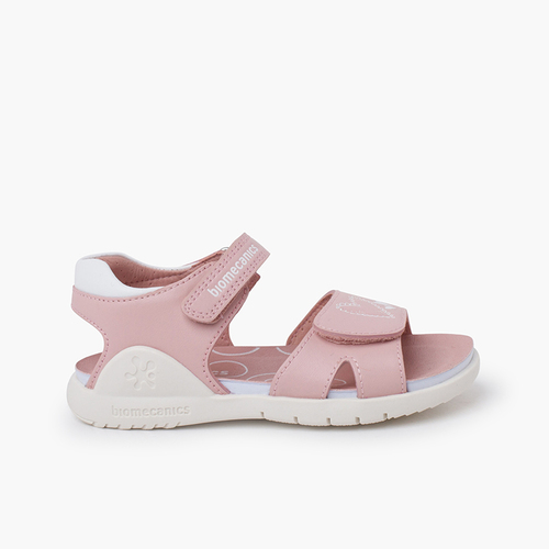 Girl sandals hearts hook-and-loop strap Pink