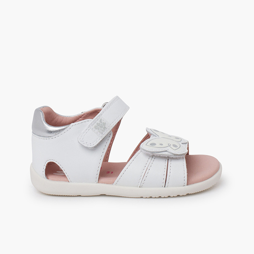 Butterfly first steps girl sandals White