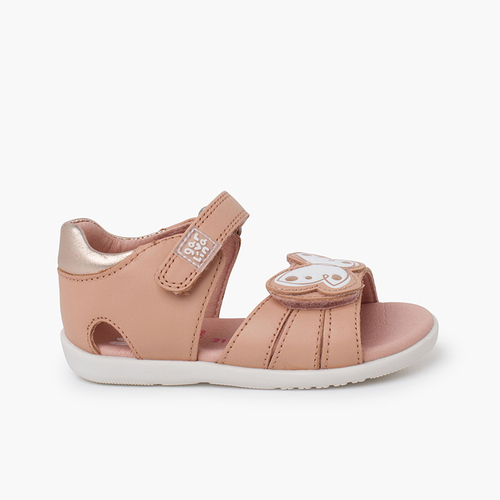 Butterfly first steps girl sandals Pink