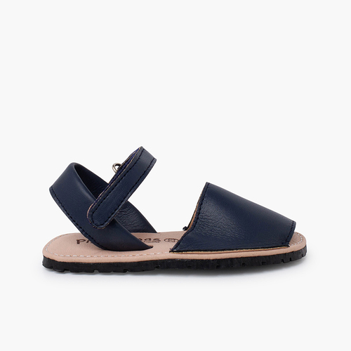 Soft avarcas sandals for children flexible sole Navy Blue