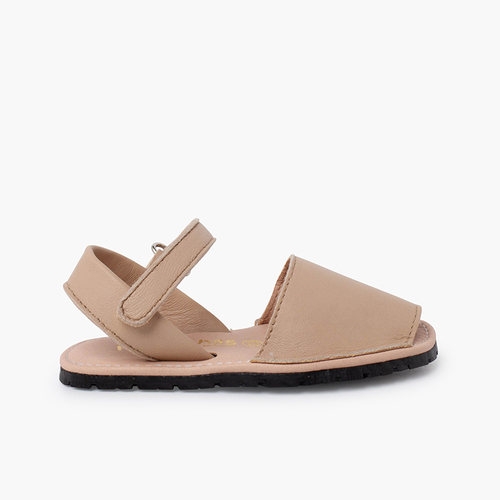 Soft avarcas sandals for children flexible sole Beige