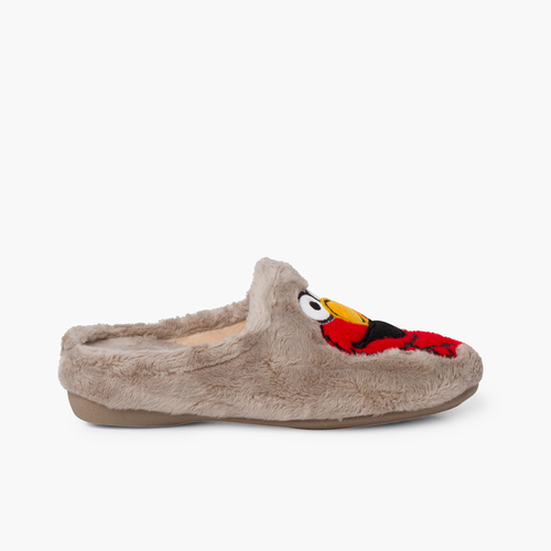 Cookie Monster clog slippers cushioned insole Taupe