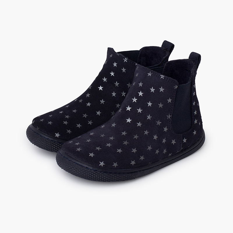 Barefoot Starry Boots with elastic Navy Blue