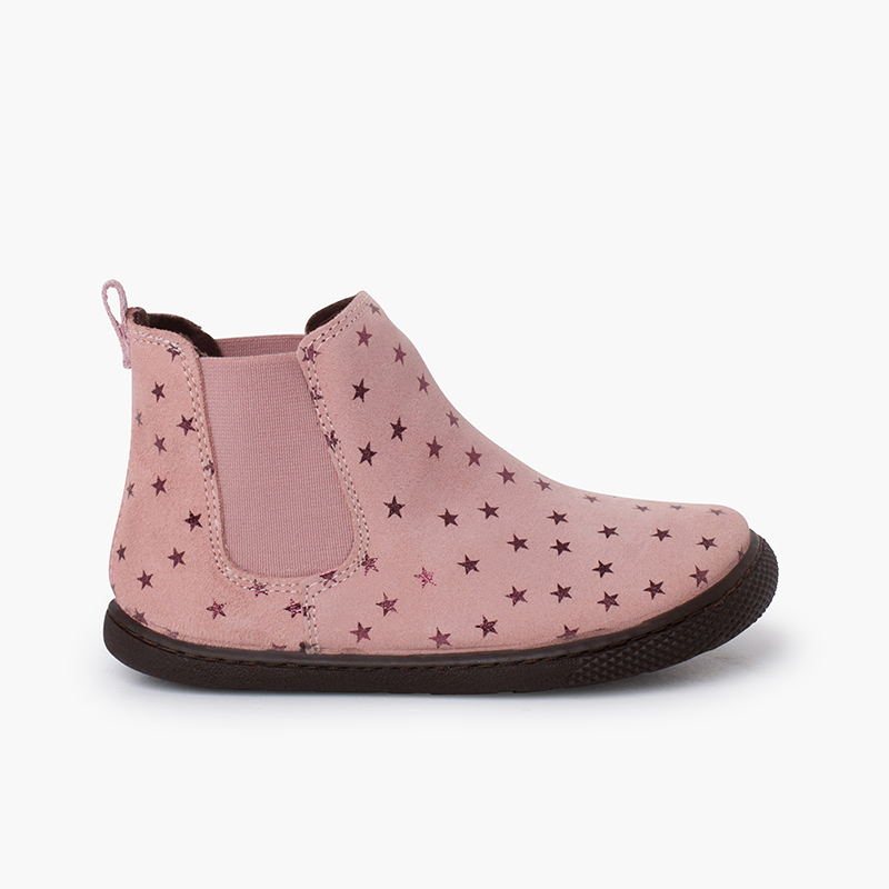 Barefoot Starry Boots with elastic Pink