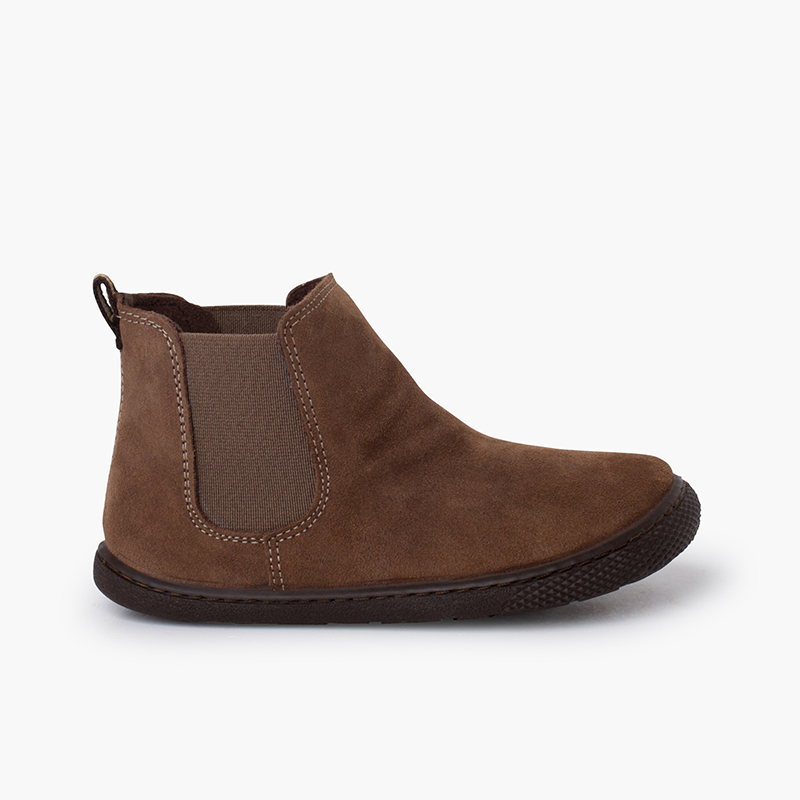 Barefoot Suede Chelsea Boots Taupe