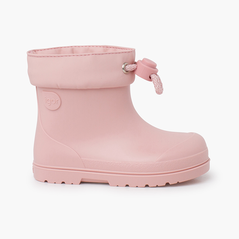 Barefoot wellies with Adjustable Cord Blush pink