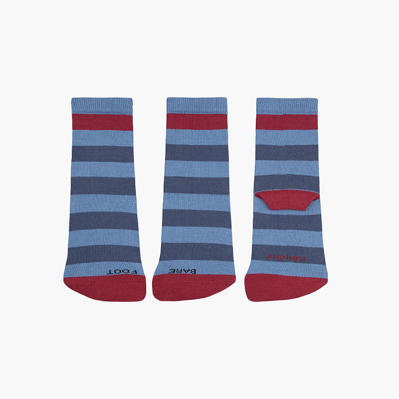 Striped barefoot socks Blue Klein