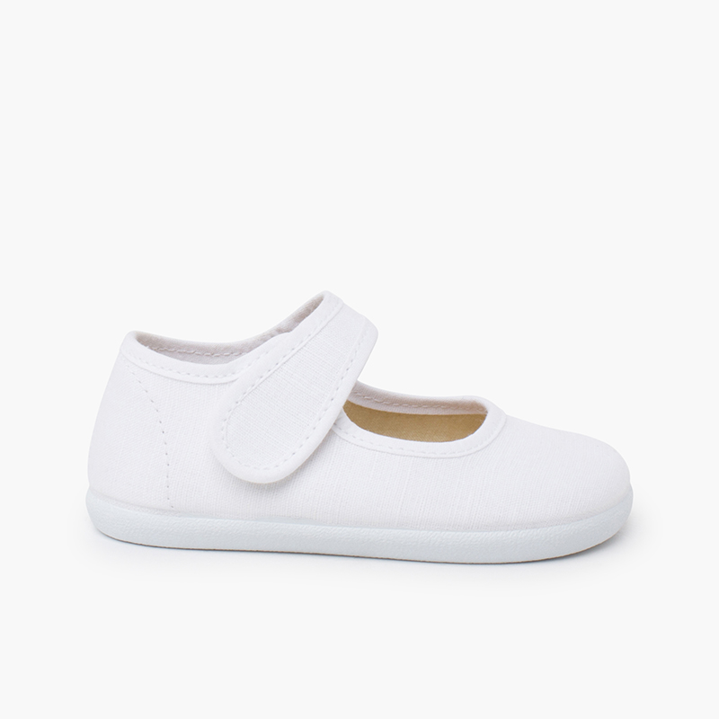 Barefoot fine linen mary janes White