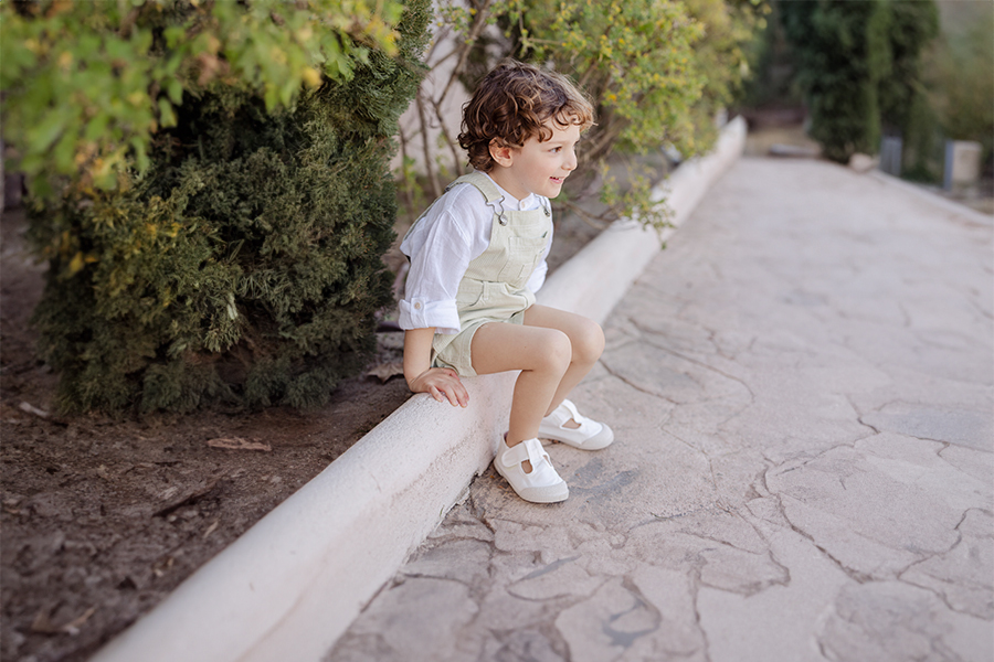 Barefoot washed canvas T-bar shoes