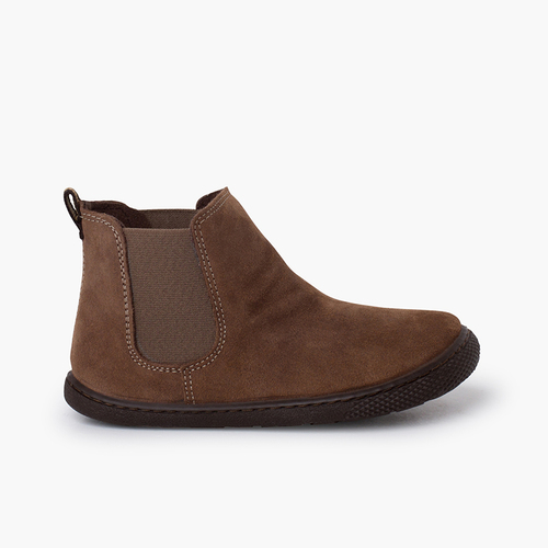 Barefoot Suede Chelsea Boots Taupe