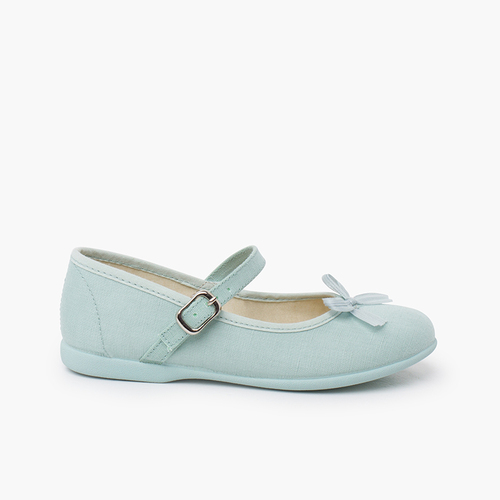 Mary janes with pearl-shine bow Mint