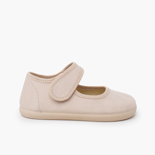Barefoot fine linen mary janes Sand