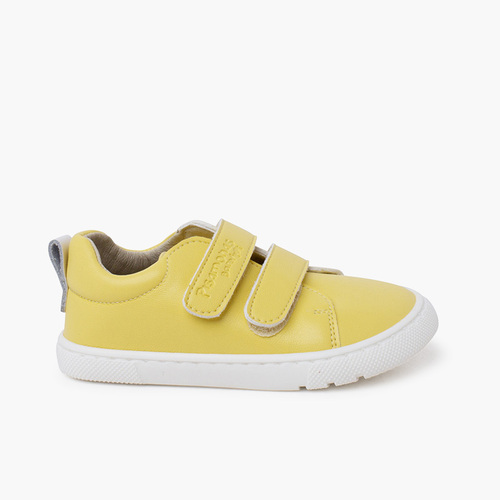 Barefoot trainers colours double hook-and-loop strap Yellow