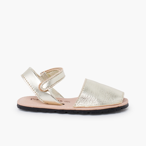 Soft avarcas sandals metallic colours flexible soles Gold