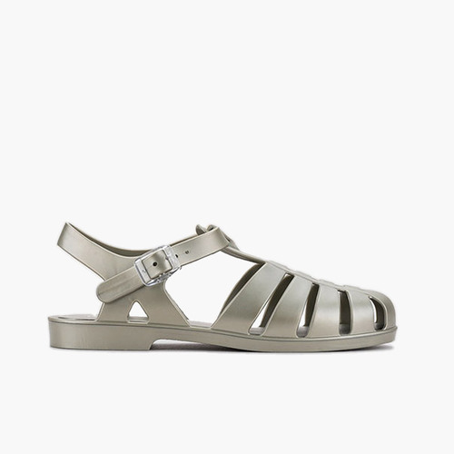 Classic Biarritz metallic jelly sandals Green