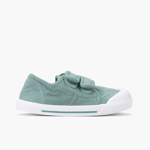 Barefoot canvas trainers sole stripe matcha Green