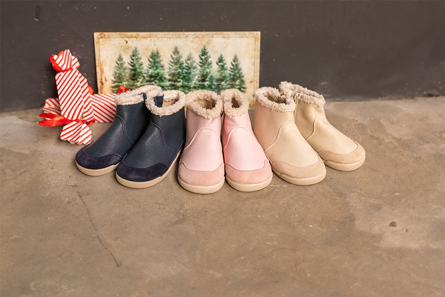 Barefoot boots neoleather shearling collar