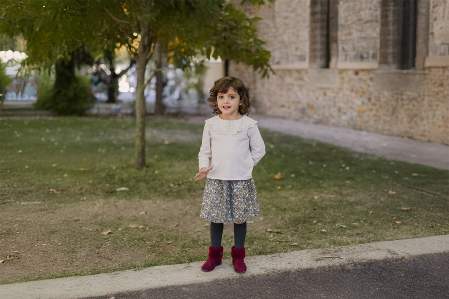 Girls' boots fur collar thin sole